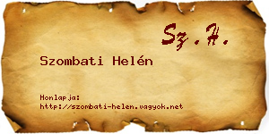 Szombati Helén névjegykártya